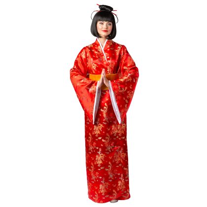 Foto - dámský kostým kimono červené