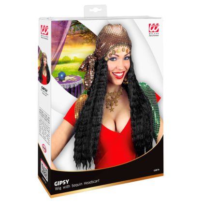 Foto - dámská paruka cikánka s šátkem