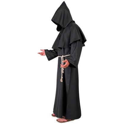 Foto - pánský kostým černý mnich L/XL