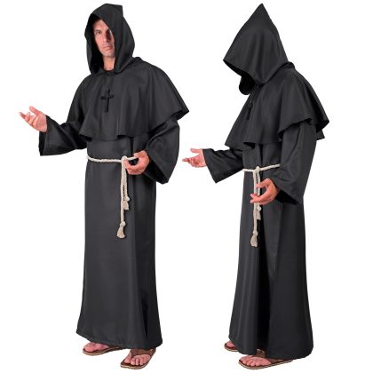Foto - pánský kostým černý mnich L/XL