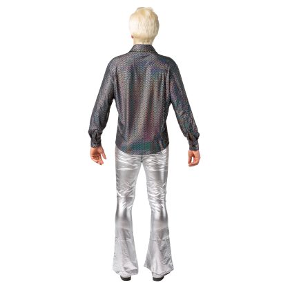 Foto - pánská stříbrná disco košile