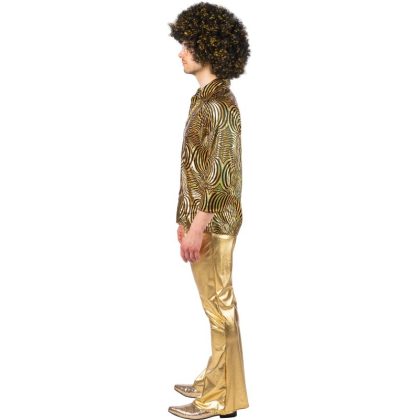 Foto - pánská zlatá disco košile