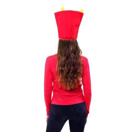 Foto - maskot hranolky na hlavu