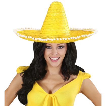 Foto - Mexické sombrero žluté