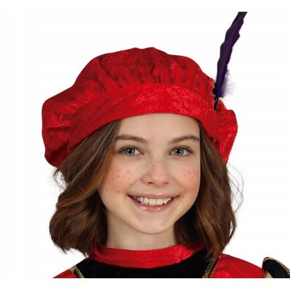 Foto - dívčí kostým červený páže 128