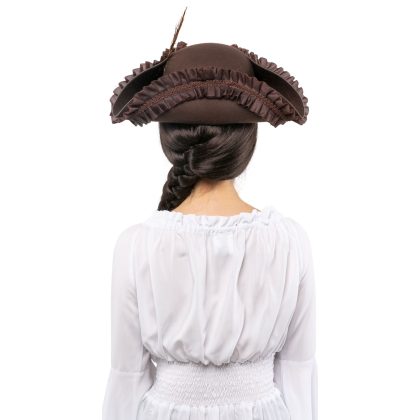 Foto - dámský pirátský klobouk hnědý
