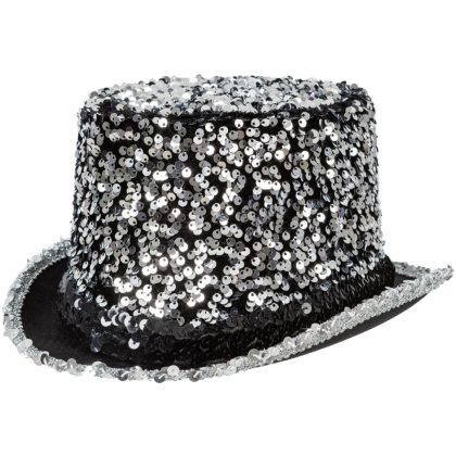 Foto - flitrový cylindr stříbrný