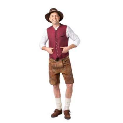 Foto - pánská vesta vínová octoberfest