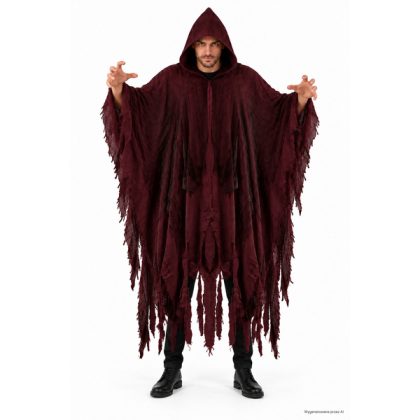 Foto - bordó halloween pelerína pro dospělé 195 cm